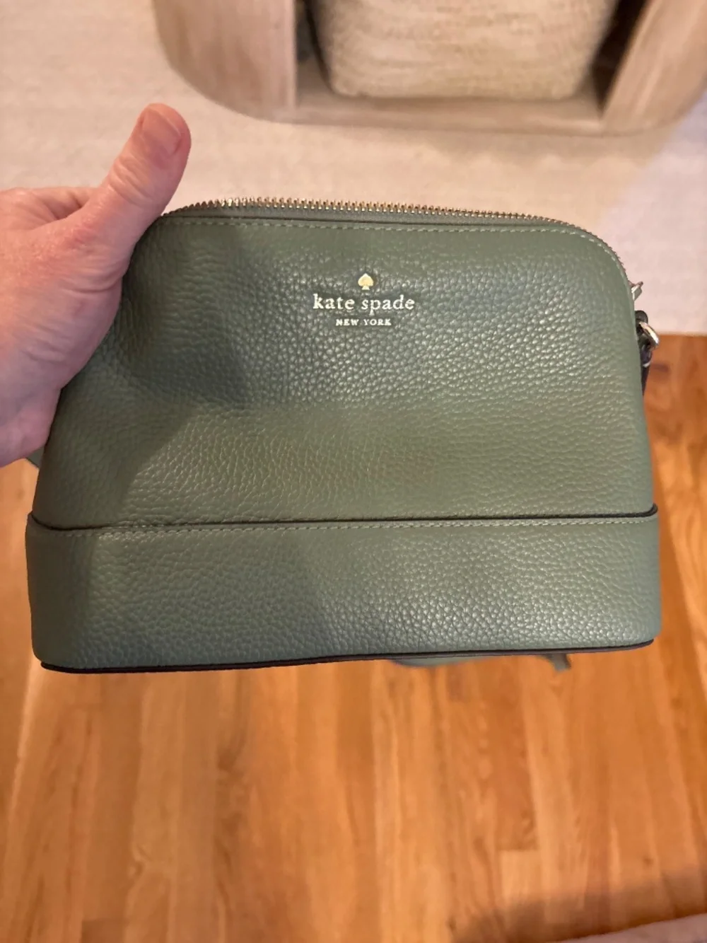 Kate Spade Hanna Southport Avenue Pebbled Leather Crossbody Green WKRU7110